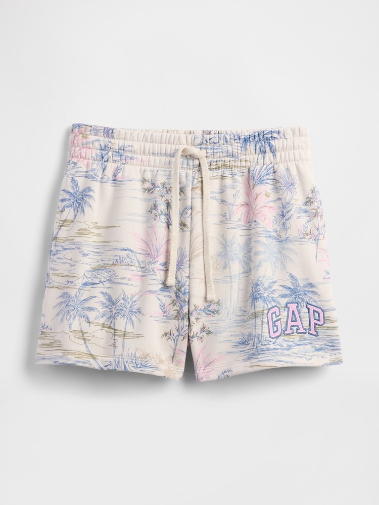 Gap Grey Palm Print Logo Pull On Shorts - Image 5 of 5 Gap Grey Palm Print Logo Pull On Shorts - Image 5 of 5