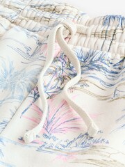 Gap Grey Palm Print Logo Pull On Shorts - Image 9 of 10