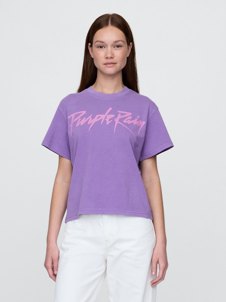 Gap Purple Rain Prince Relaxed Graphic Band Tee - Image 1 of 4