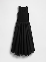 Gap Black Mixed Handkerchief Hem Midi Dress - Image 4 of 4