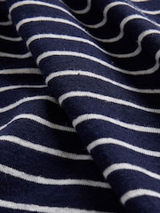 Gap Navy Blue Linen-Blend Crew Neck Shell Vest - Image 5 of 5