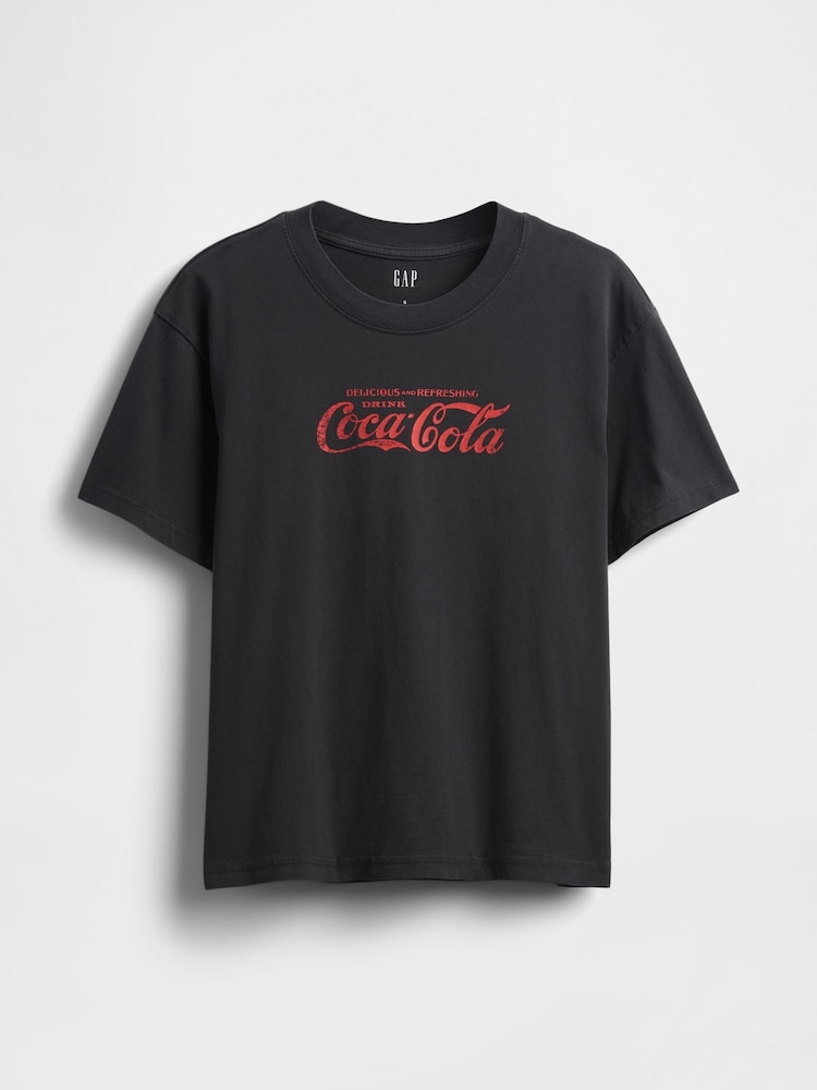 Gap Black Coca Cola Relaxed Graphic T-Shirt - Image 4 of 4