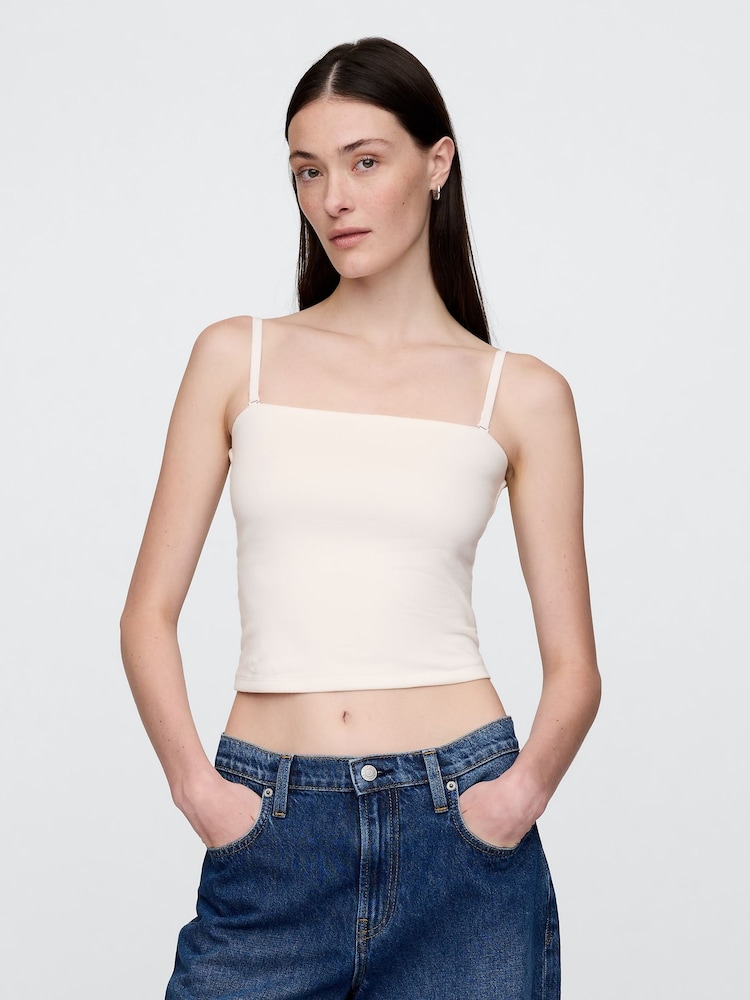Gap White CloseKnit Cropped Tube Top - Image 1 of 5