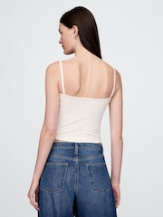 Gap White CloseKnit Cropped Tube Top - Image 2 of 5