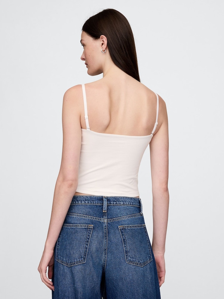Gap White CloseKnit Cropped Tube Top - Image 2 of 5