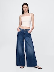 Gap White CloseKnit Cropped Tube Top - Image 3 of 5