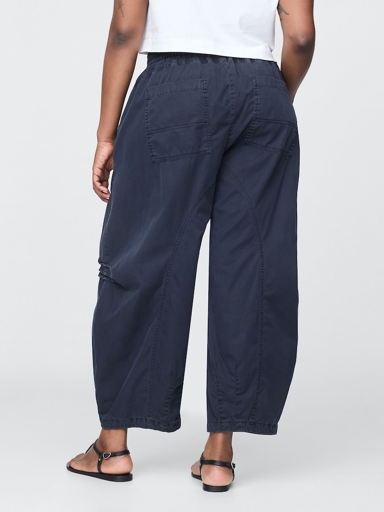 Gap Black Mid Rise Twill Barrel Trousers - Image 2 of 4