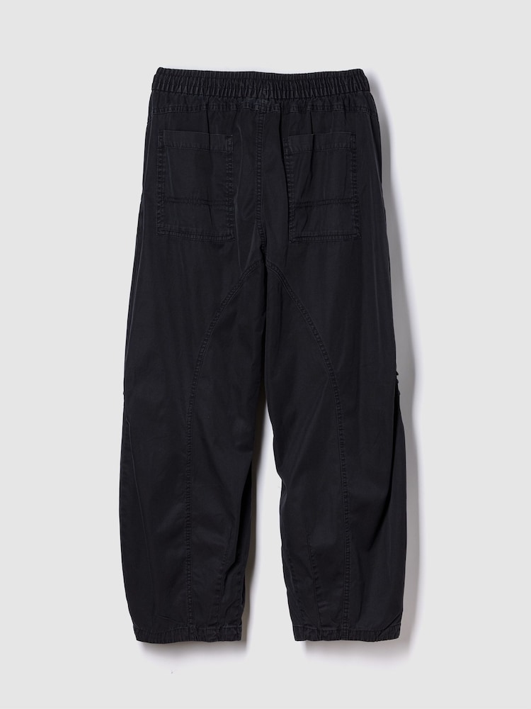 Gap Black Mid Rise Twill Barrel Trousers - Image 4 of 4