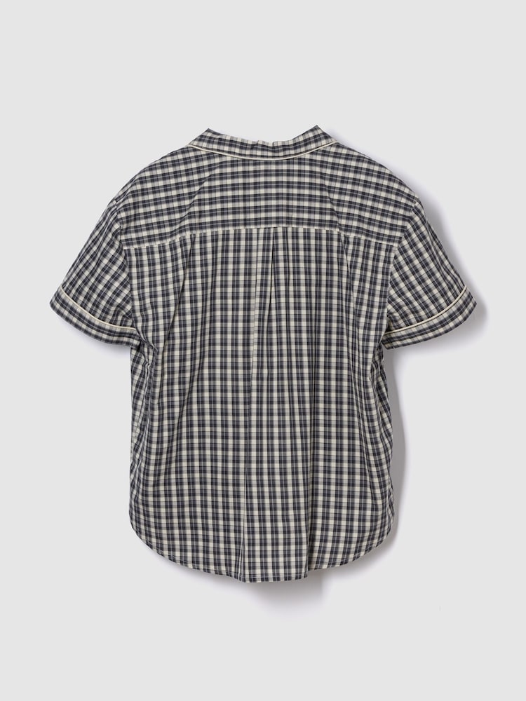 Gap Grey Poplin Pyjama Shirt - Image 2 of 2 Gap Grey Poplin Pyjama Shirt - Image 2 of 2