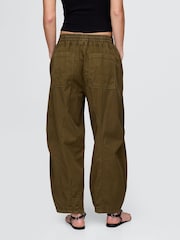 Gap Green Mid Rise Twill Barrel Trousers - Image 2 of 5