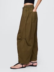 Gap Green Mid Rise Twill Barrel Trousers - Image 3 of 5