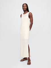 Gap White Crochet Maxi Dress - Image 1 of 5