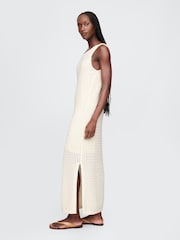 Gap White Crochet Maxi Dress - Image 3 of 5