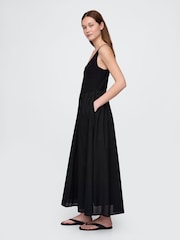 Gap Black Crochet V-Neck Maxi Dress - Image 4 of 5