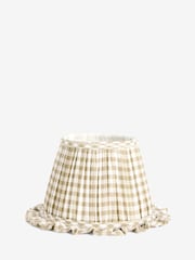 Natural Gingham Pleated Lamp Shade - Image 7 of 8