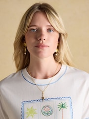 Joules Postcard Graphic Short Sleeve 100% Cotton T-Shirt - Image 4 of 8