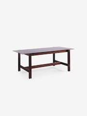 MADE.COM Dark Stained Oak Ellery Glass Fixed 6 Seater Dining Table - Image 2 of 2