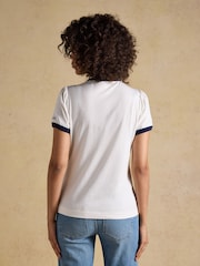 Joules Erin Cream Short Sleeve Jersey T-Shirt - Image 2 of 7