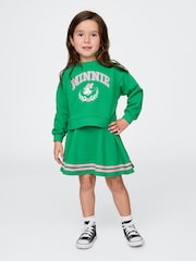 Gap Green Minnie Mouse Disney VintageSoft Sweatshirt and Skort Set (6mths-5yrs) - Image 1 of 4