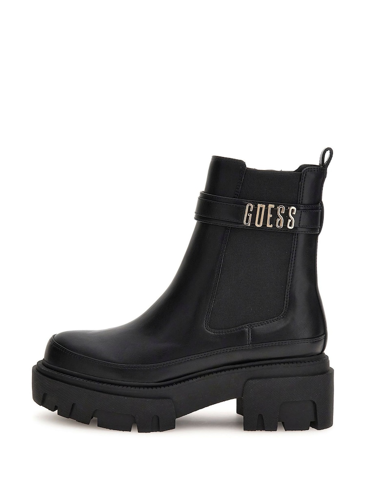 Guess Yelma Metal Logo Chelsea Black Boots - Bild 1 von 5