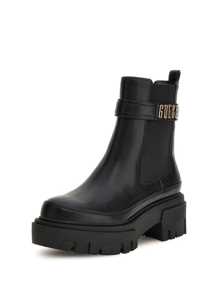 Guess Yelma Metal Logo Chelsea Black Boots - Bild 2 von 5