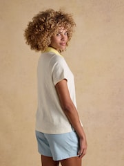 Tallie Embroidered Palm Tree Short Sleeve 100% Cotton Collared Jersey Top - Image 2 of 10