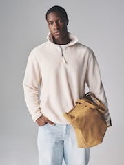 The Set Black/Cream 2 Pack Borg Quarter Zip Fleeces - Image 1 of 12