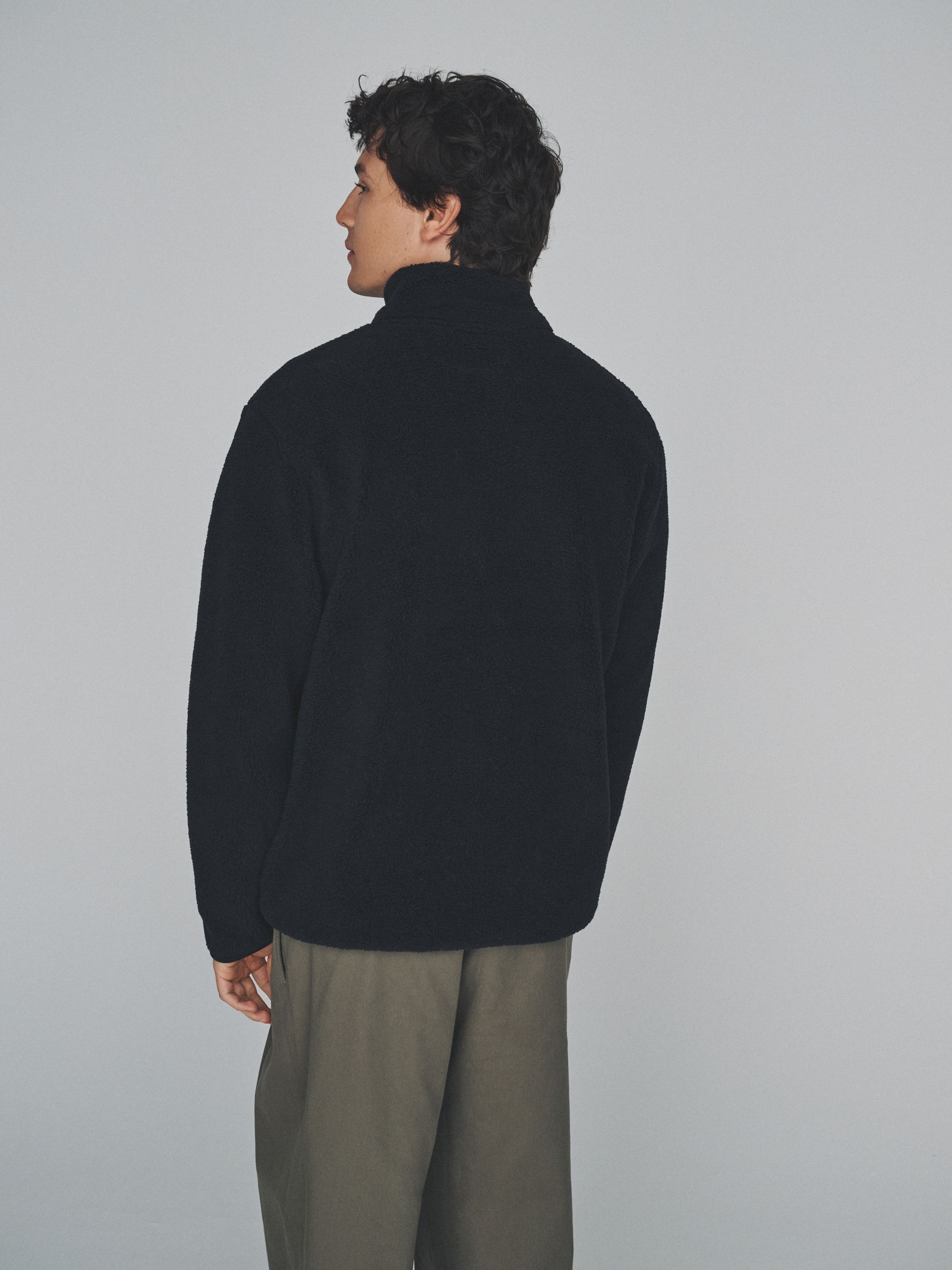Buy The Set 2 Pack Borg Quarter Zip Fleeces Black/Cream from the