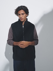 The Set Black 2 Pack Borg Gilet and Zip Up Fleeces - Image 5 of 12