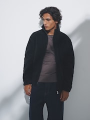 The Set Black 2 Pack Borg Gilet and Zip Up Fleeces - Image 7 of 12