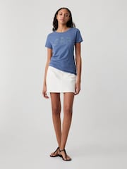 Gap Navy Blue Logo Short Sleeve Crew Neck T-Shirt - Image 3 of 4
