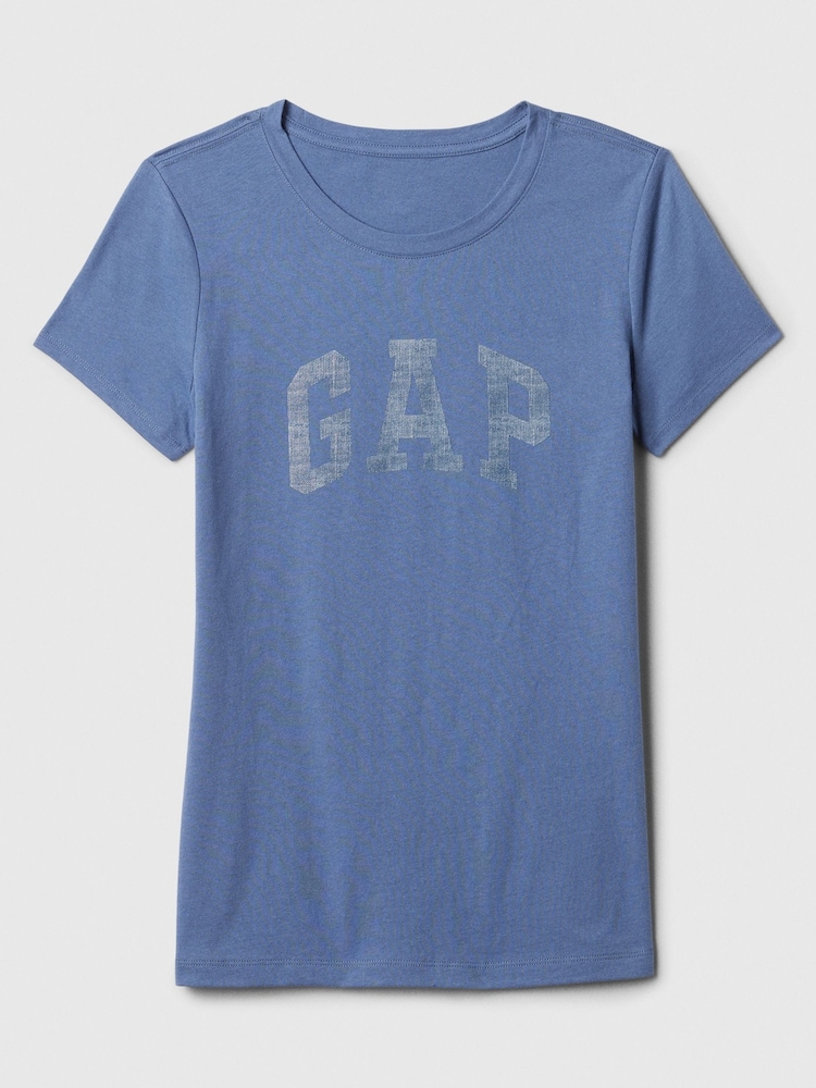 Gap Navy Blue Logo Short Sleeve Crew Neck T-Shirt - Image 4 of 4