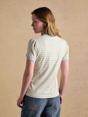 Joules Erin Blue/Yellow Stripe Short Sleeve Jersey T Shirt - Image 2 of 7