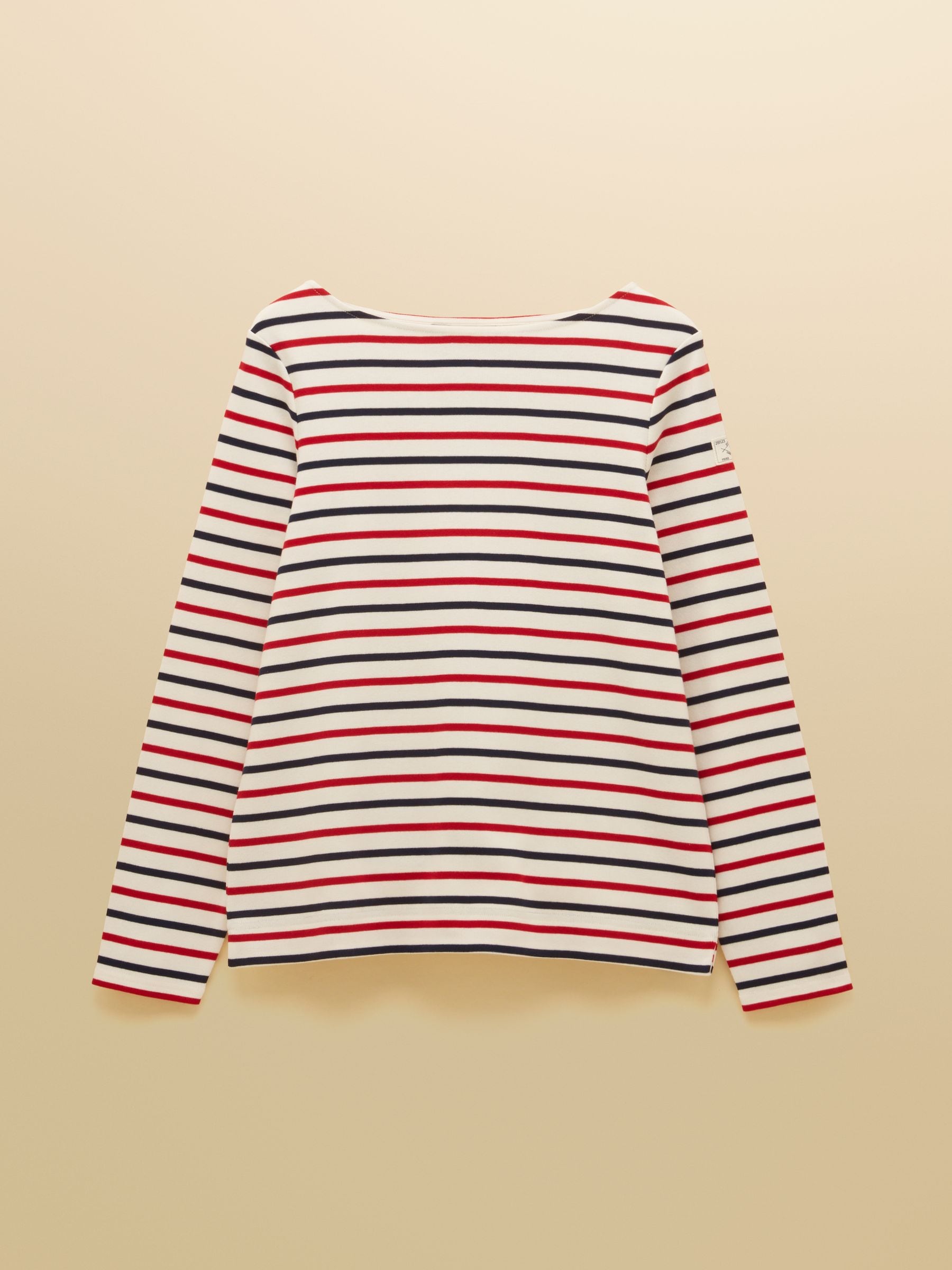 Buy Joules Harbour Navy & Red Long Sleeve Striped Boat Neck Breton