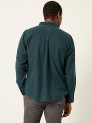 FatFace Oxlow Teal Blue Long Sleeve Plain Shirt - Image 2 of 6