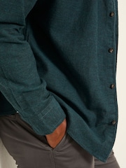 FatFace Oxlow Teal Blue Long Sleeve Plain Shirt - Image 4 of 6