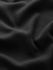 Black Long Sleeve Ribbed Top (3-16yrs) - Image 4 of 4