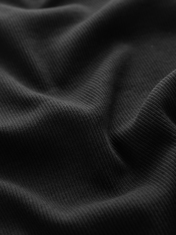 Black Long Sleeve Ribbed Top (3-16yrs) - Image 4 of 4