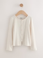 Oatmeal Long Sleeve Ribbed Cardigan (3-16yrs) - Image 4 of 4