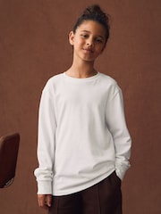 White Long Sleeve Top (3-16yrs) - Image 1 of 8