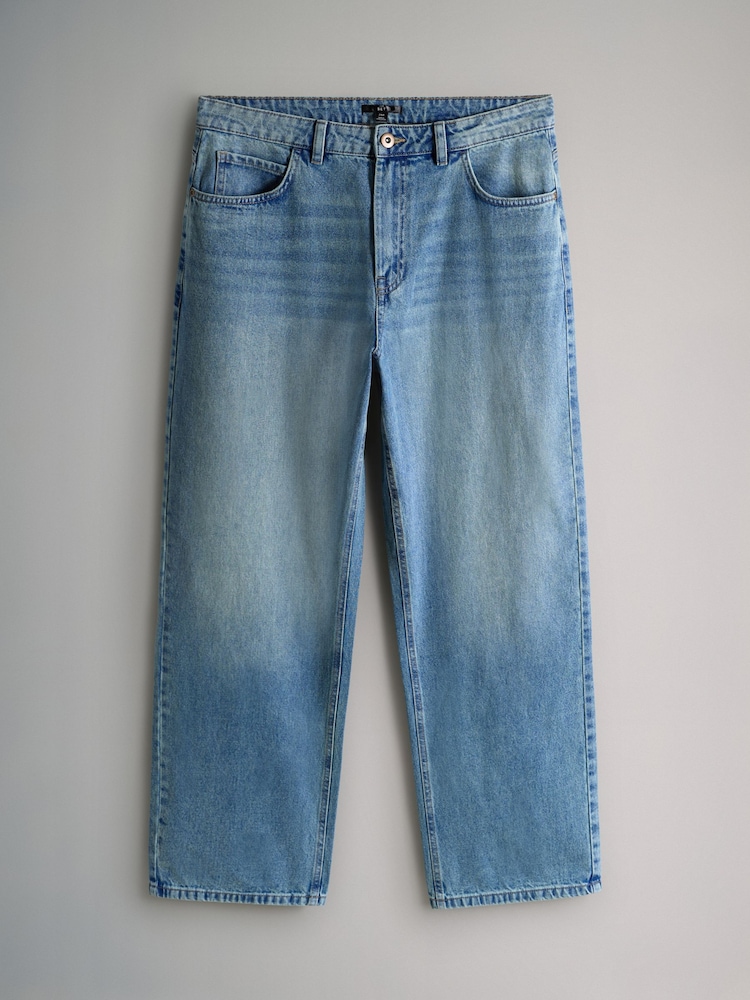 The Set Mid Blue Denim 2 Pack Baggy Fit Jeans - Image 2 of 5