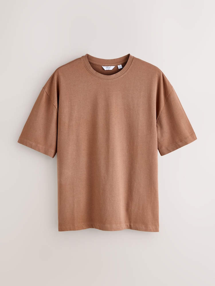 Stone Relaxed Fit Heavyweight T-Shirt - Image 1 of 7
