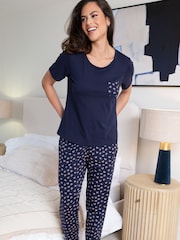 Pour Moi Cotton Jersey Bow Short Sleeve Pyjamas Set - صورة 2 من 4