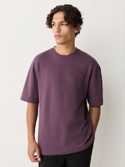 Purple Smart Embossed Heavyweight T-Shirt - Image 1 of 1