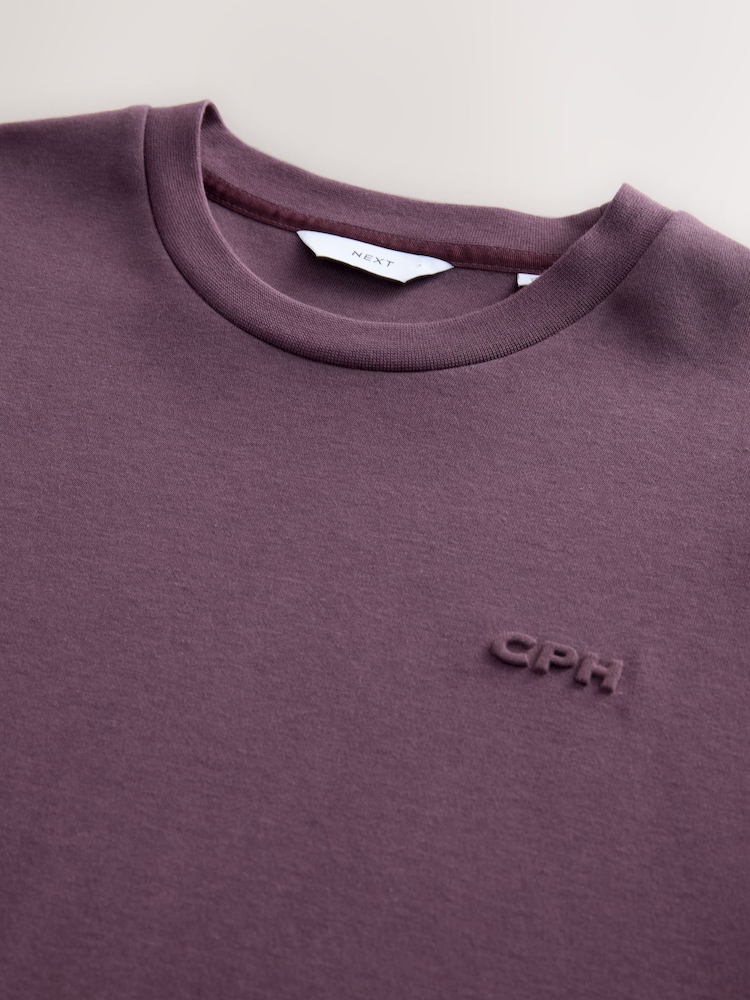 Morado - Smart Embossed Heavyweight T-Shirt - Imagen 8 de 8