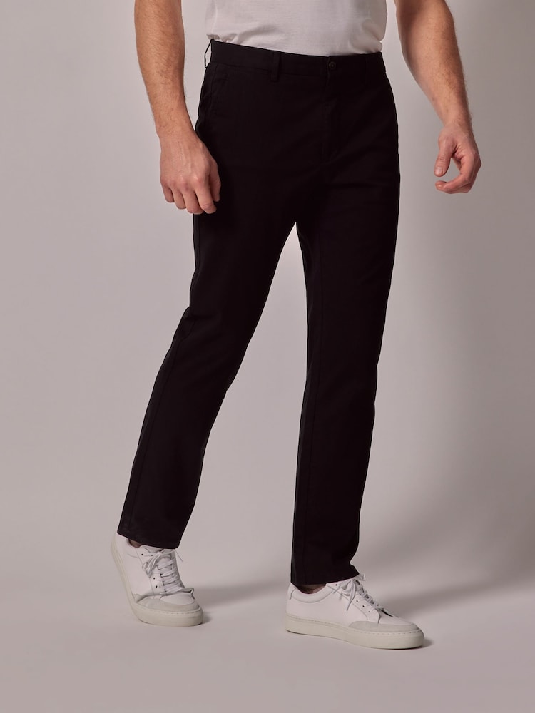 Hawes & Curtis Garment Dyed Stretch Black Trousers - Imagen 1 de 7