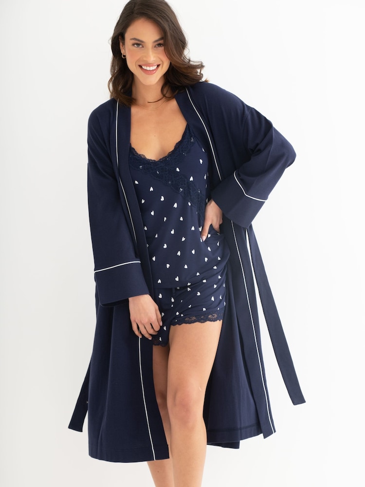 Buy Pour Moi Blue Waffle Loungewear Dressing Gown from Next Italy