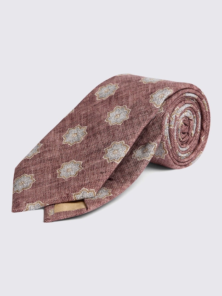 MOSS Bottinelli Dusty Silk Geometric Tie - صورة 1 من 2