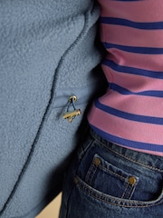 Joules Heritage Chambray Blue Fleece Gilet - Image 11 of 14