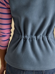 Joules Heritage Chambray Blue Fleece Gilet - Image 13 of 14